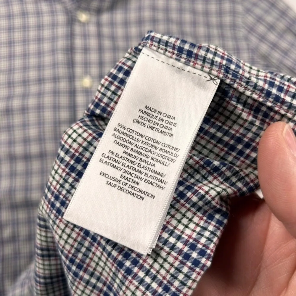 Polo Ralph Lauren Performance Shirt Mens L Plaid Button Down Stretch Preppy